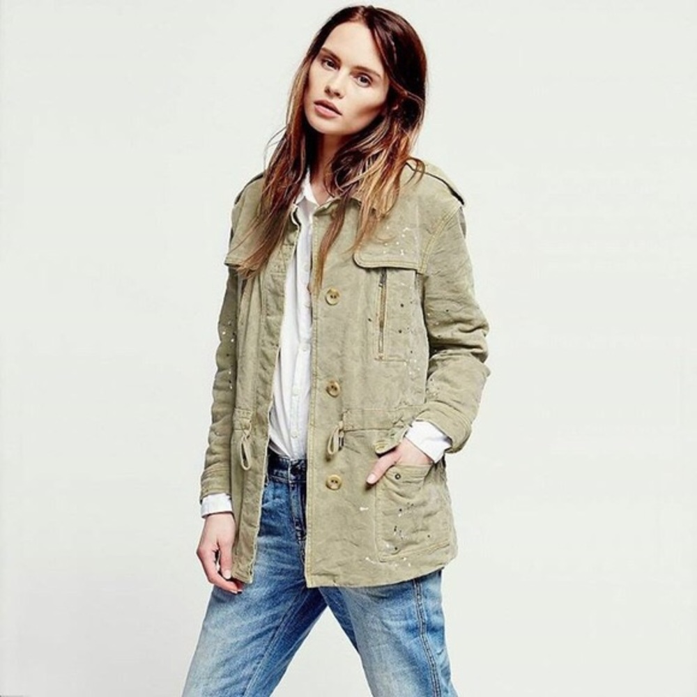 🔥SALE🔥 + FREE PEOPLE +  Paint Splatter Jacket